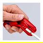 Knipex ErgoStrip Abrazadera de Cable para Instaladores Izquierdos (Zurdo), Capacidad de Pelado 8-13 mm, Color Azul y Rojo