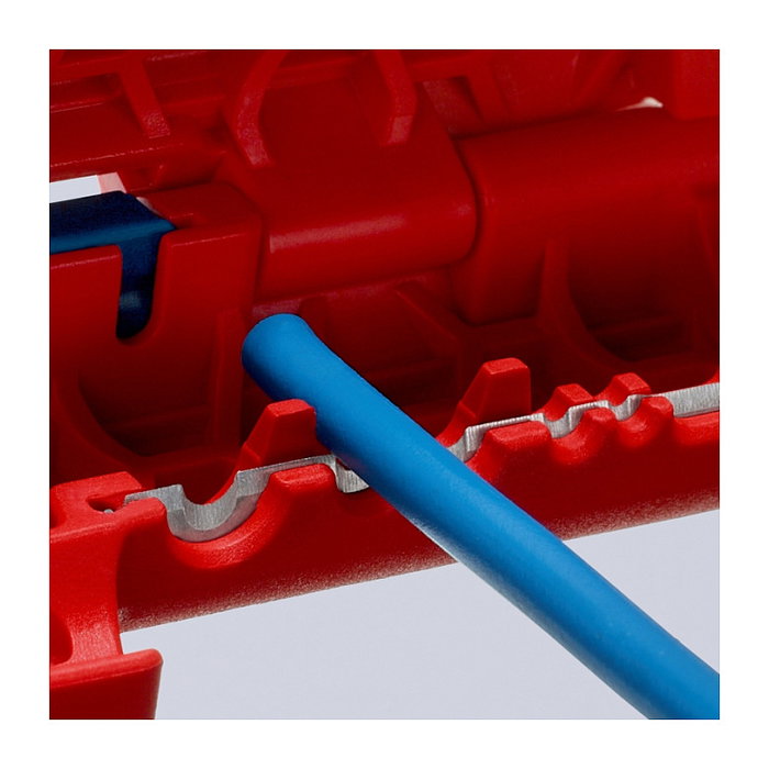 Knipex ErgoStrip Abrazadera de Cable para Instaladores Izquierdos (Zurdo), Capacidad de Pelado 8-13 mm, Color Azul y Rojo Knipex ErgoStrip Abrazadera de Cable para Instaladores Izquierdos (Zurdo), Capacidad de Pelado 8-13 mm, Color Azul y Rojo
