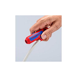 Knipex ErgoStrip Abrazadera de Cable para Instaladores Izquierdos (Zurdo), Capacidad de Pelado 8-13 mm, Color Azul y Rojo Knipex ErgoStrip Abrazadera de Cable para Instaladores Izquierdos (Zurdo), Capacidad de Pelado 8-13 mm, Color Azul y Rojo