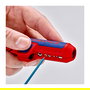 Knipex ErgoStrip Abrazadera de Cable para Instaladores Izquierdos (Zurdo), Capacidad de Pelado 8-13 mm, Color Azul y Rojo