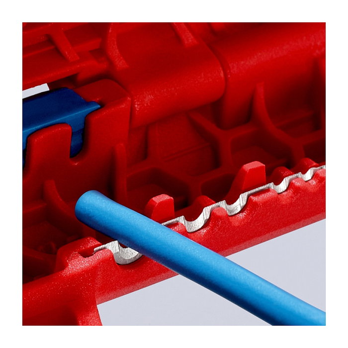 Knipex ErgoStrip Abrazadera de Cable para Instaladores Izquierdos (Zurdo), Capacidad de Pelado 8-13 mm, Color Azul y Rojo Knipex ErgoStrip Abrazadera de Cable para Instaladores Izquierdos (Zurdo), Capacidad de Pelado 8-13 mm, Color Azul y Rojo