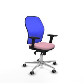 PIQUERAS Y CRESPO Silla de oficina Jorquera, Tela Rosa y Malla Azul