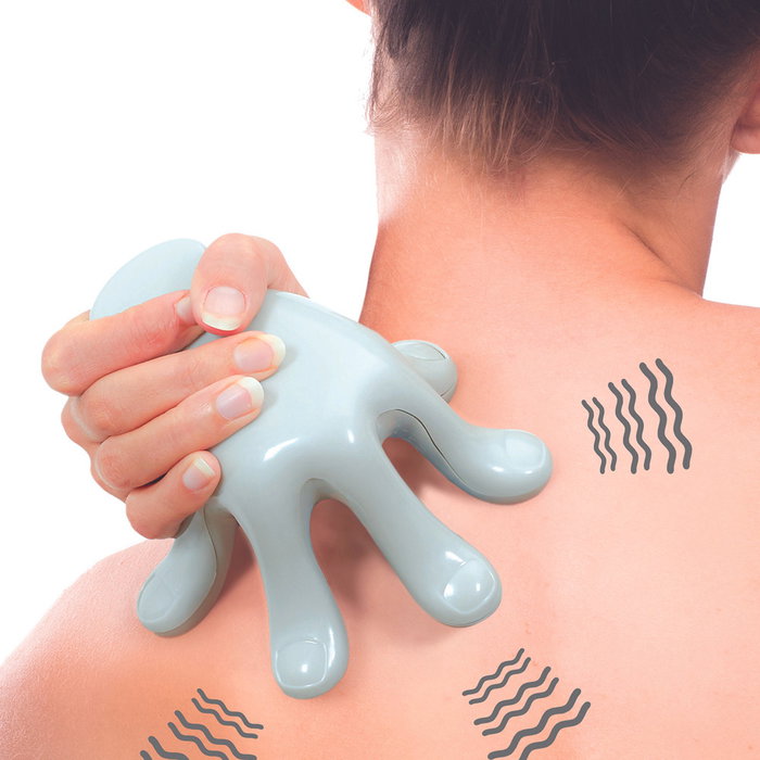 Cosmetic Club Masajeador de Mano Vibratorio para Relajación | Rosa, Gris | 13x16.5cm