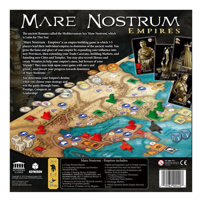 Asmodee Mare Nostrum: Empires Juego de Mesa Estratégico Edad Antigua para 2-4 Jugadores, 60-240 Minutos, +14 Años (Inglés)