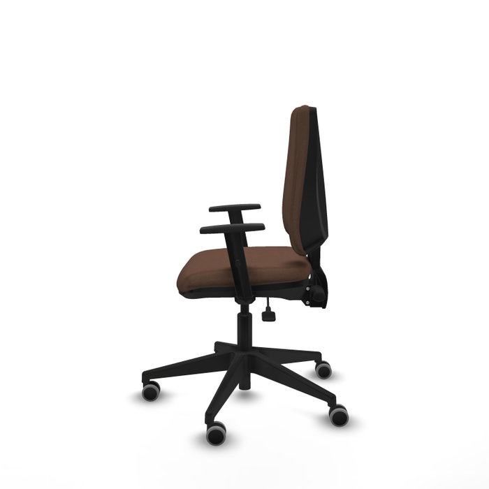 PIQUERAS Y CRESPO Silla de oficina Elche con mecanismo Asincro, Tela Marrón oscuro PIQUERAS Y CRESPO Silla de oficina Elche con mecanismo Asincro, Tela Marrón oscuro
