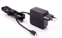 CoreParts Adaptador de Corriente USB-C 45W 5V2A 20V2.25A con Enchufe EU para Pared, 9V2A, 12V2A, 15V3A