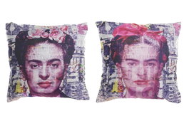DKD Home Decor Cojín Frida Surtido de 2 Unidades Multicolor