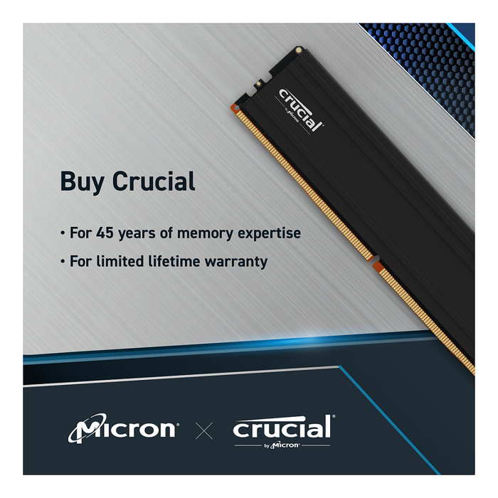 Crucial Pro CP2K24G56C46U5 48GB Kit de Memoria RAM DDR5 5600 MHz (2x24GB) 288-pin DIMM