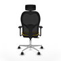 PIQUERAS Y CRESPO Silla de oficina Jorquera Sincro/Traslack Amarillo y Negro