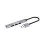 MANHATTAN Hub USB-A de 4 puertos (1x USB 3.2 Gen 1 + 3x USB 2.0) Gris