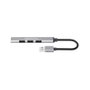 MANHATTAN Hub USB-A de 4 puertos (1x USB 3.2 Gen 1 + 3x USB 2.0) Gris