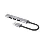 MANHATTAN Hub USB-A de 4 puertos (1x USB 3.2 Gen 1 + 3x USB 2.0) Gris
