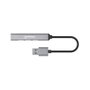 MANHATTAN Hub USB-A de 4 puertos (1x USB 3.2 Gen 1 + 3x USB 2.0) Gris