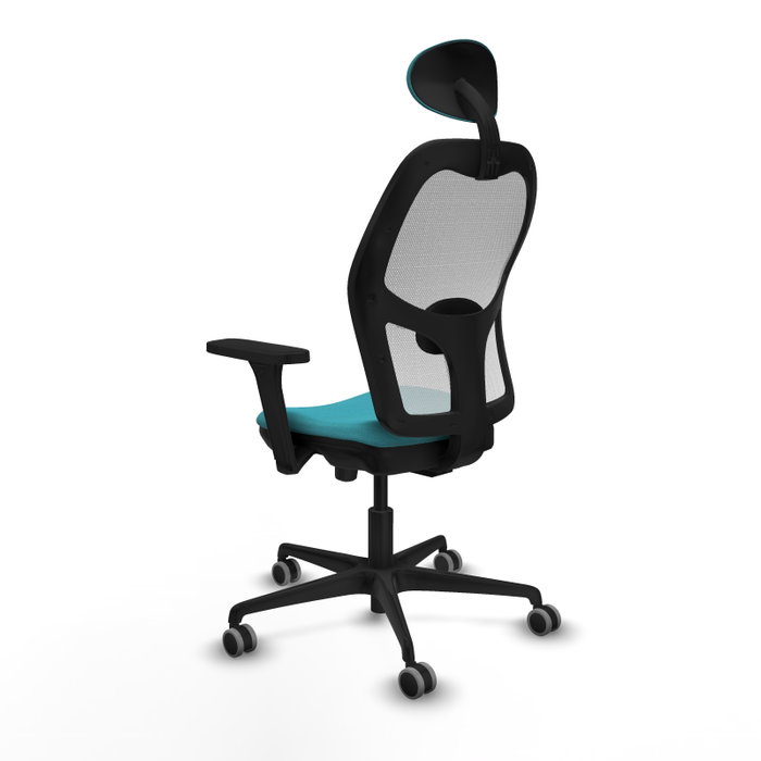 PIQUERAS Y CRESPO Silla de oficina Jorquera con mecanismo Sincro/Traslack, Turquesa y Blanco PIQUERAS Y CRESPO Silla de oficina Jorquera con mecanismo Sincro/Traslack, Turquesa y Blanco