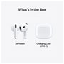 Apple AirPods (4ª generación), auriculares inalámbricos Bluetooth 5.3 TWS True Wireless Stereo con chip H2, resistencia IP54, autonomía 30 horas, color blanco