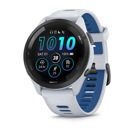 Garmin Forerunner 265 Reloj GPS Inteligente Deportivo AMOLED 1.3" (3.3 cm) 416x416 Píxeles Pantalla Táctil Wifi, Banda de Silicona Blanco y Negro