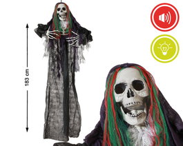 Atosa Calavera Colgante Gigante con Luz y Sonido 165x116 cm