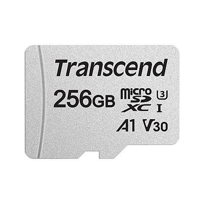 Transcend sdxc USD300S-A Tarjeta MicroSDXC de 256GB con Adaptador, Velocidad de Lectura de 95 MB/s, U3, V30