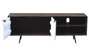 DKD Home Decor Mueble TV Moderno Marron Oscuro Blanco Mango 140x35x50 cm