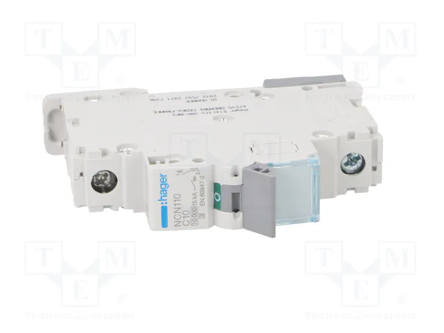 HAGER Interruptor magnetotérmico NCN 10A 1 polo 10kA