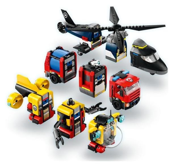 LEGO City Remix Helicóptero, Camión de Bomberos y Submarino 60462 LEGO City Remix Helicóptero, Camión de Bomberos y Submarino 60462