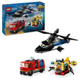 LEGO City Remix Helicóptero, Camión de Bomberos y Submarino 60462