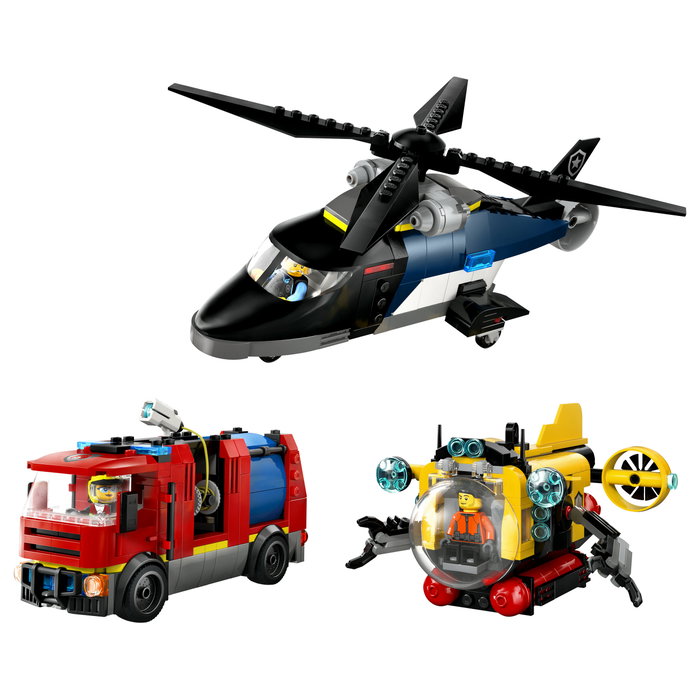 LEGO City Remix Helicóptero, Camión de Bomberos y Submarino 60462 LEGO City Remix Helicóptero, Camión de Bomberos y Submarino 60462