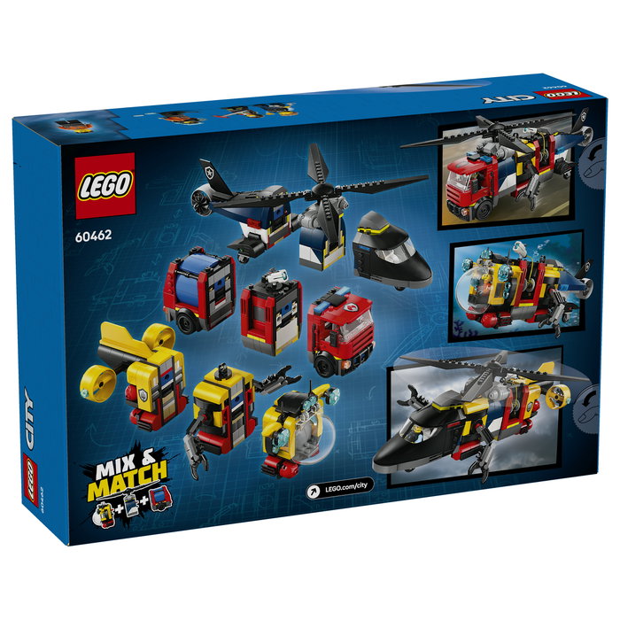 LEGO City Remix Helicóptero, Camión de Bomberos y Submarino 60462 LEGO City Remix Helicóptero, Camión de Bomberos y Submarino 60462