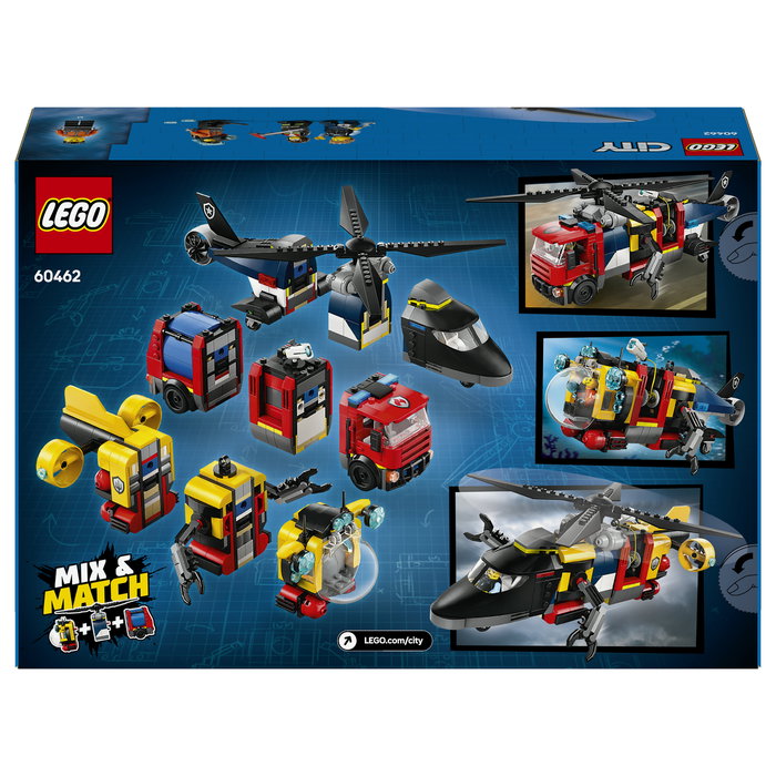 LEGO City Remix Helicóptero, Camión de Bomberos y Submarino 60462 LEGO City Remix Helicóptero, Camión de Bomberos y Submarino 60462