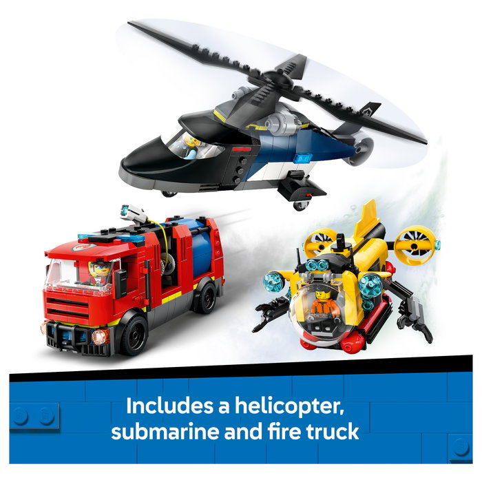 LEGO City Remix Helicóptero, Camión de Bomberos y Submarino 60462 LEGO City Remix Helicóptero, Camión de Bomberos y Submarino 60462