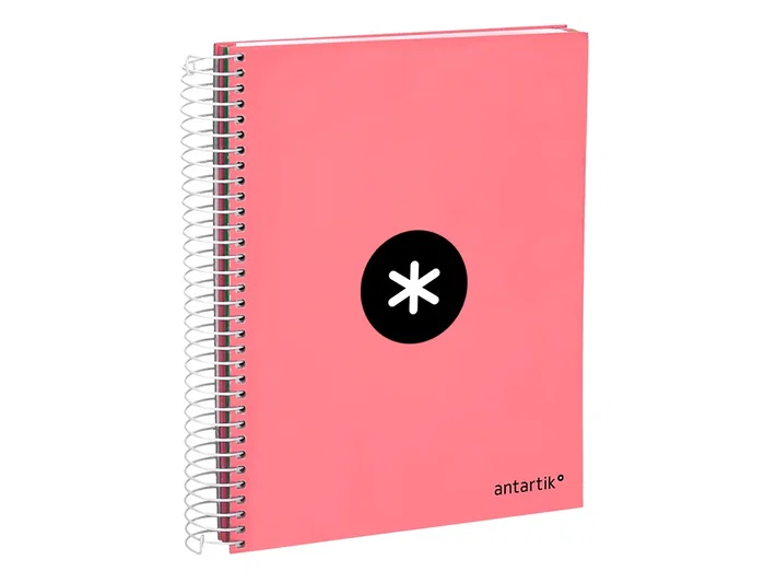 Antartik Cuaderno Espiral A5 Micro 120 Hojas Liso Color Coral