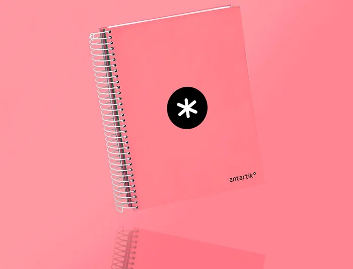 Antartik Cuaderno Espiral A5 Micro 120 Hojas Liso Color Coral