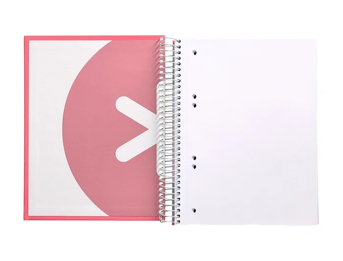 Antartik Cuaderno Espiral A5 Micro 120 Hojas Liso Color Coral
