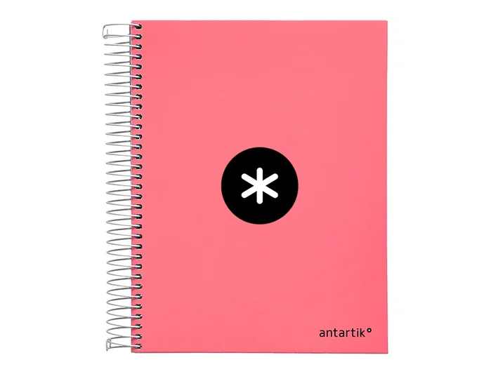 Antartik Cuaderno Espiral A5 Micro 120 Hojas Liso Color Coral