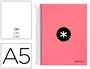 Antartik Cuaderno Espiral A5 Micro 120 Hojas Liso Color Coral