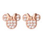 Disney Pendientes Minnie Mouse Oro Rosa con Lazo Oficiales Regalo Fan