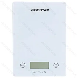 Aigostar Báscula de cocina de 5 kg Blanco
