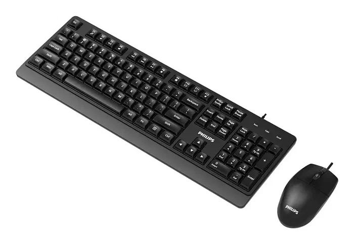 Philips SPT6247B Teclado y Mouse Negro