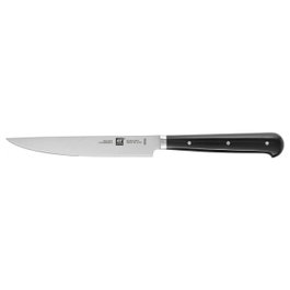 Zwilling Steakset de 4 piezas con cuchillas onduladas en Negro/Plata