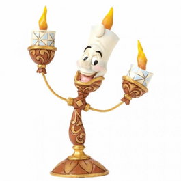 Enesco Figura Disney La Bella y la Bestia Lumiere 10cm Resina de Piedra Pintada a Mano