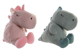 DKD Home Decor Peluche Baby Verde Menta Rosa 25 x 25 x 15 cm (6 Unidades)