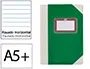 Fernandes Libro Cartone Cosido DIN A5+ Rayado Horizontal 50 Hojas 100gr Verde