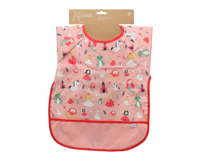 KioKids Babero Impermeable con Mangas Rosa para +4 Meses