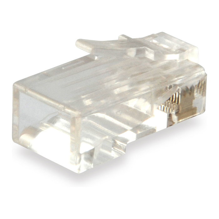 Equip Kit de 100 conectores RJ45 Cat6 transparentes