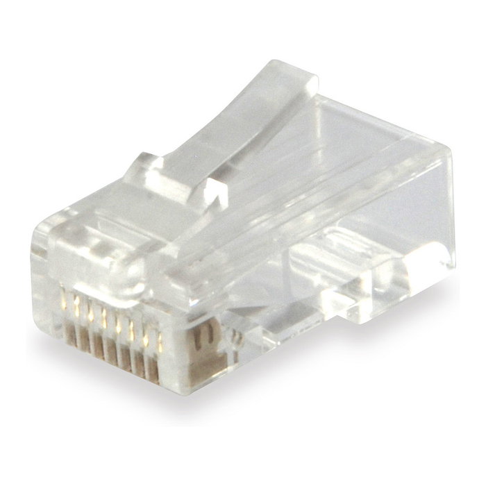 Equip Kit de 100 conectores RJ45 Cat6 transparentes
