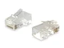 Equip 121144 Kit de 100 Conectores RJ45 Transparente, Categoría 6 (Cat6), Contactos Chapados en Oro, para Cable de Red, Certificación CE y RoHS