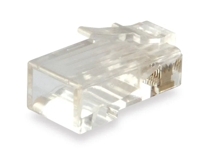Equip 121144 Kit de 100 Conectores RJ45 Transparente, Categoría 6 (Cat6), Contactos Chapados en Oro, para Cable de Red, Certificación CE y RoHS