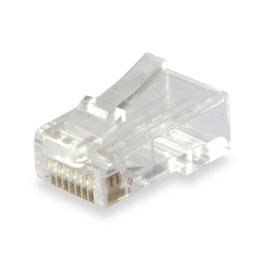Equip 121144 Kit de 100 Unidades Conectores RJ45 Transparentes, Plástico, para Cable Cat6, Contactos Chapados en Oro