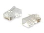 Equip 121144 Kit de 100 Unidades Conectores RJ45 Transparentes, Plástico, para Cable Cat6, Contactos Chapados en Oro