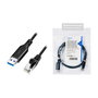 LogiLink Cable Ethernet USB 3.0 a RJ45 de 7,5 m, 1 Gbps, negro/gris